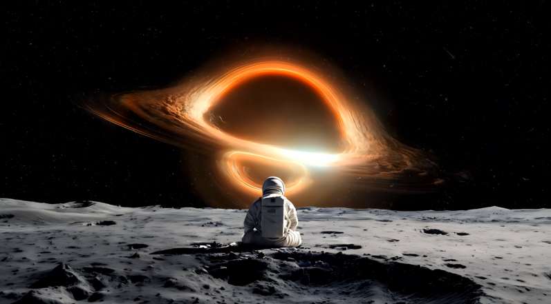 Astronaut vs Black Hole Live Wallpaper