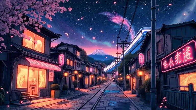 Japan Night Street Live Wallpaper