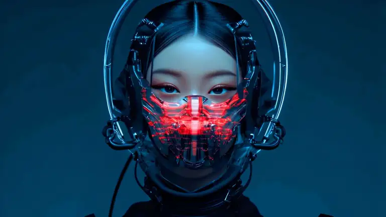 Cyberpunk Mask Vision Live Wallpaper
