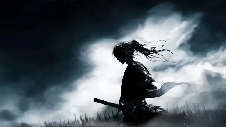 Lone Samurai Silhouette Live Wallpaper