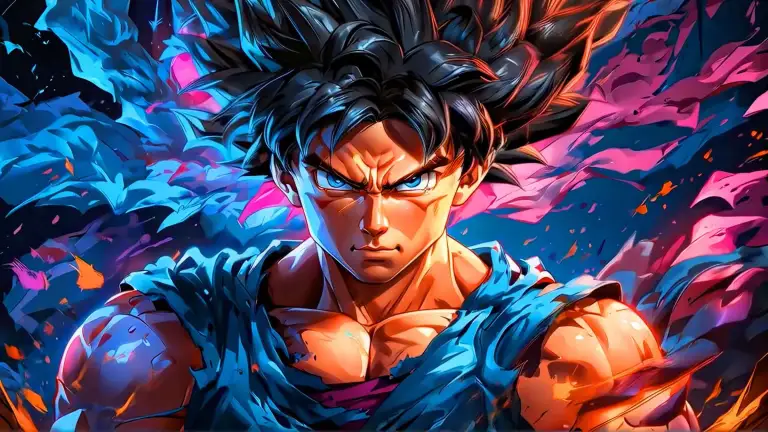Fierce Goku Glare Live Wallpaper