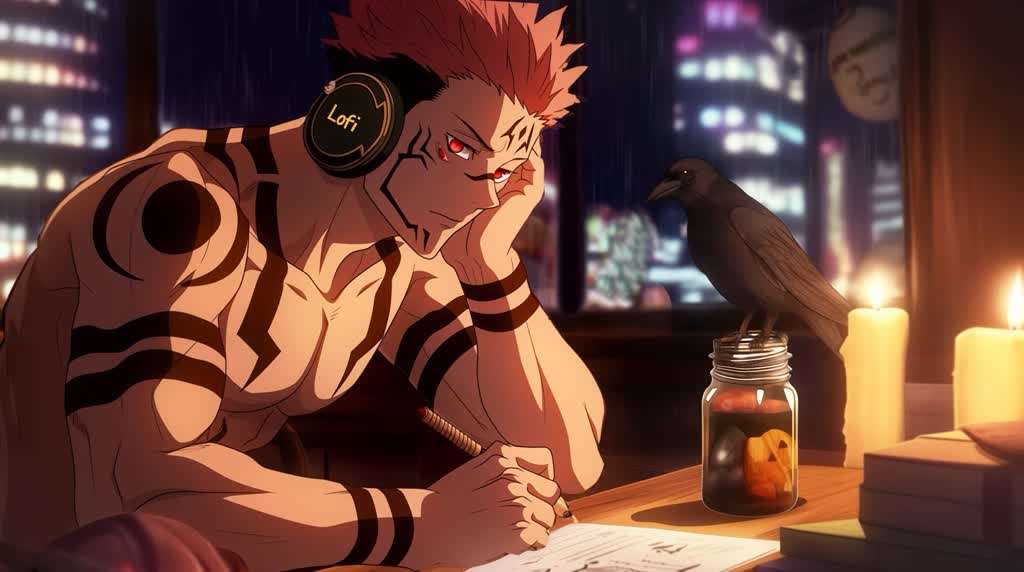 Lo-Fi Ryomen Sukuna Live Wallpaper