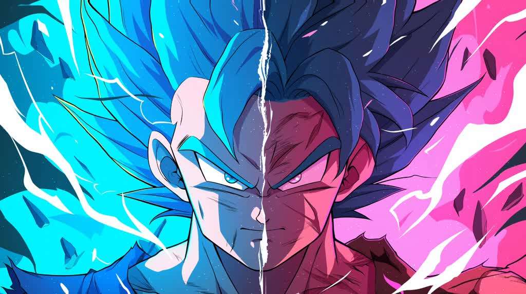 Goku SSGSS Split Live Wallpaper