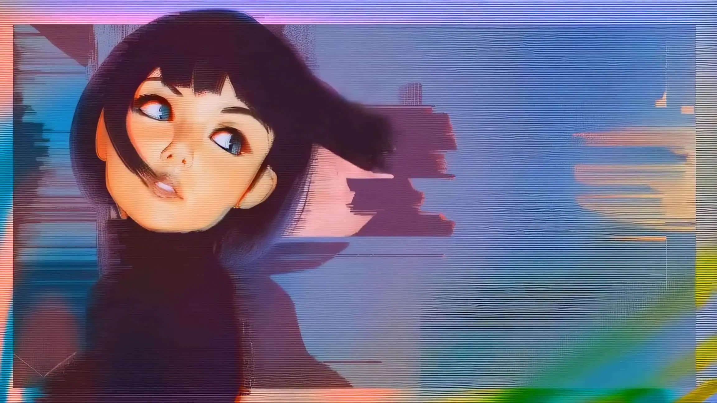 Glitch Girl Gaze