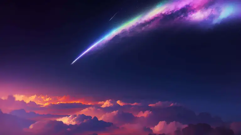 Meteor Over Clouds Live Wallpaper