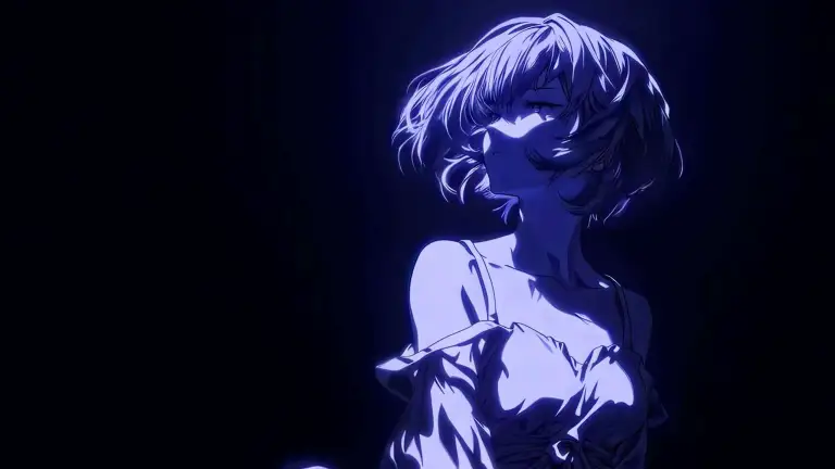 Blue Light Anime Girl Live Wallpaper