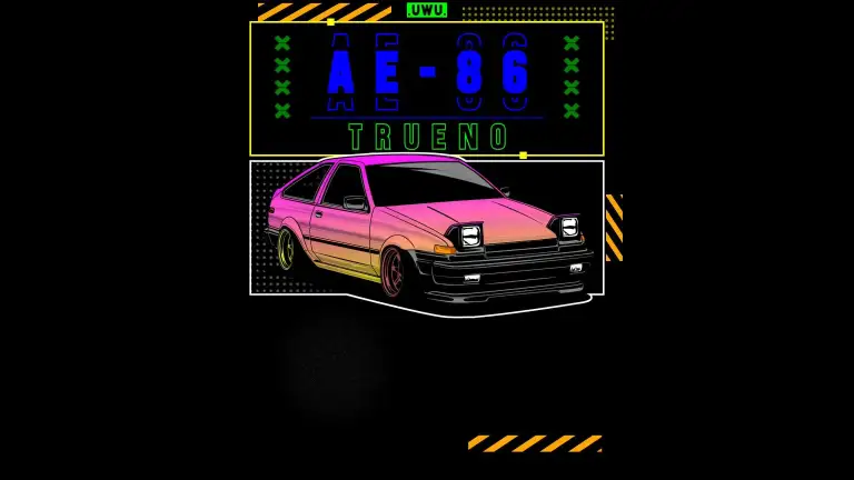 Pink AE86 Trueno Car Art Live Wallpaper