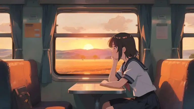 Sunset Train Ride Live Wallpaper