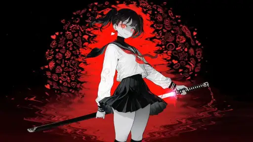 Red Eyed Sword Girl Live Wallpaper