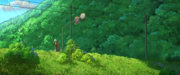 Green Hill Train Scene Live Wallpaper