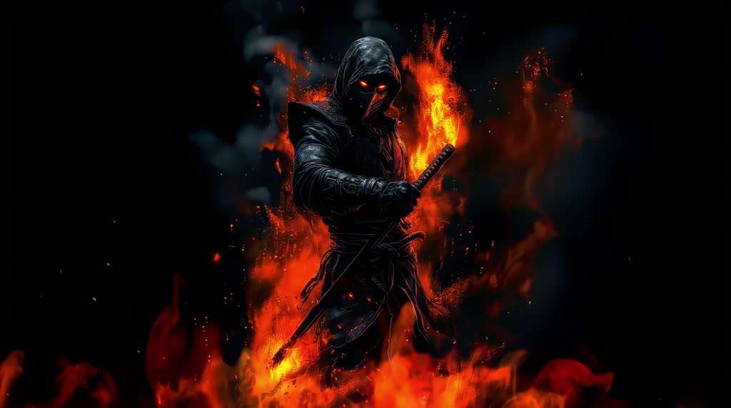 Flame Ninja Live Wallpaper