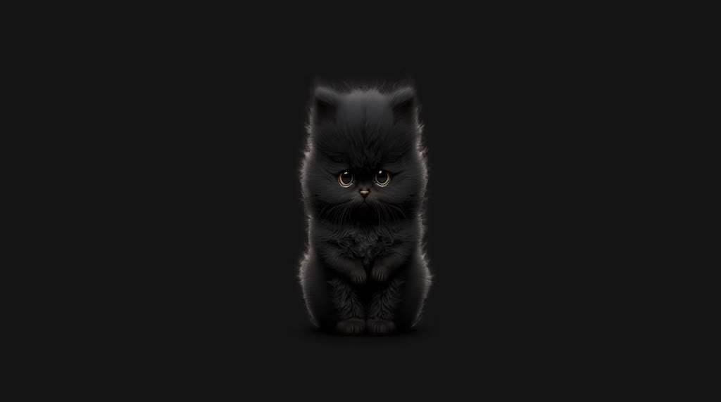Super Cute Black Kitty Live Wallpaper