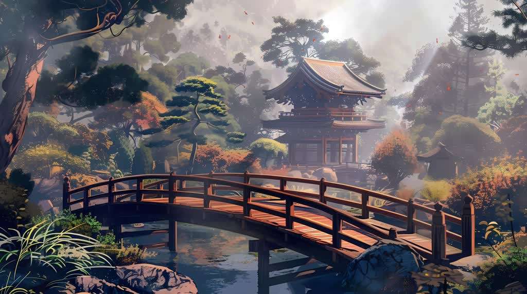 Japanese Village Scene Live Wallpaper
