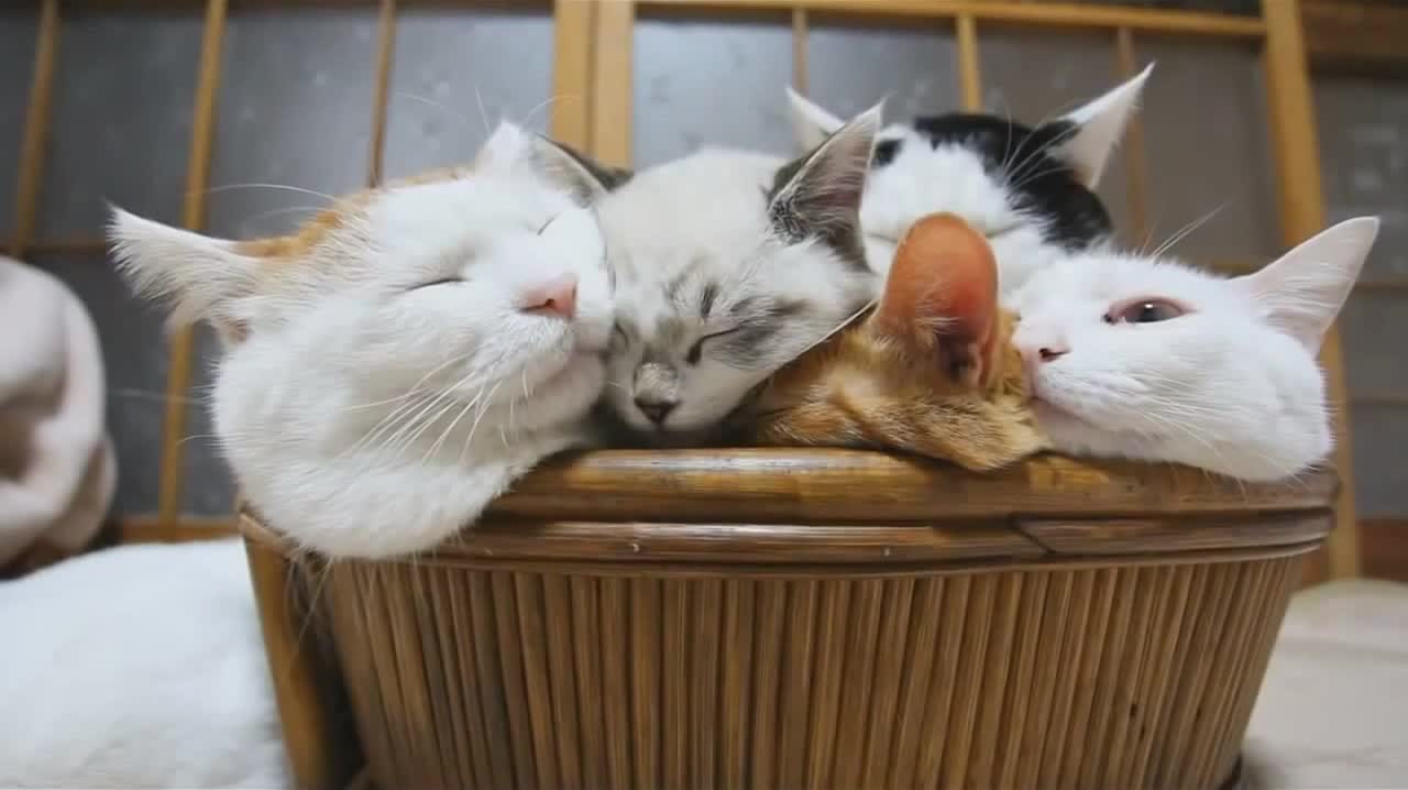 Sleeping Cats Animated Wallpaper