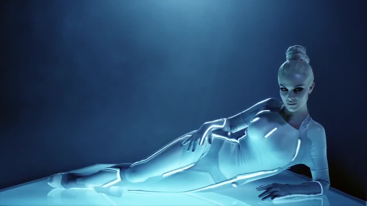 Tron White Girl Live Wallpaper