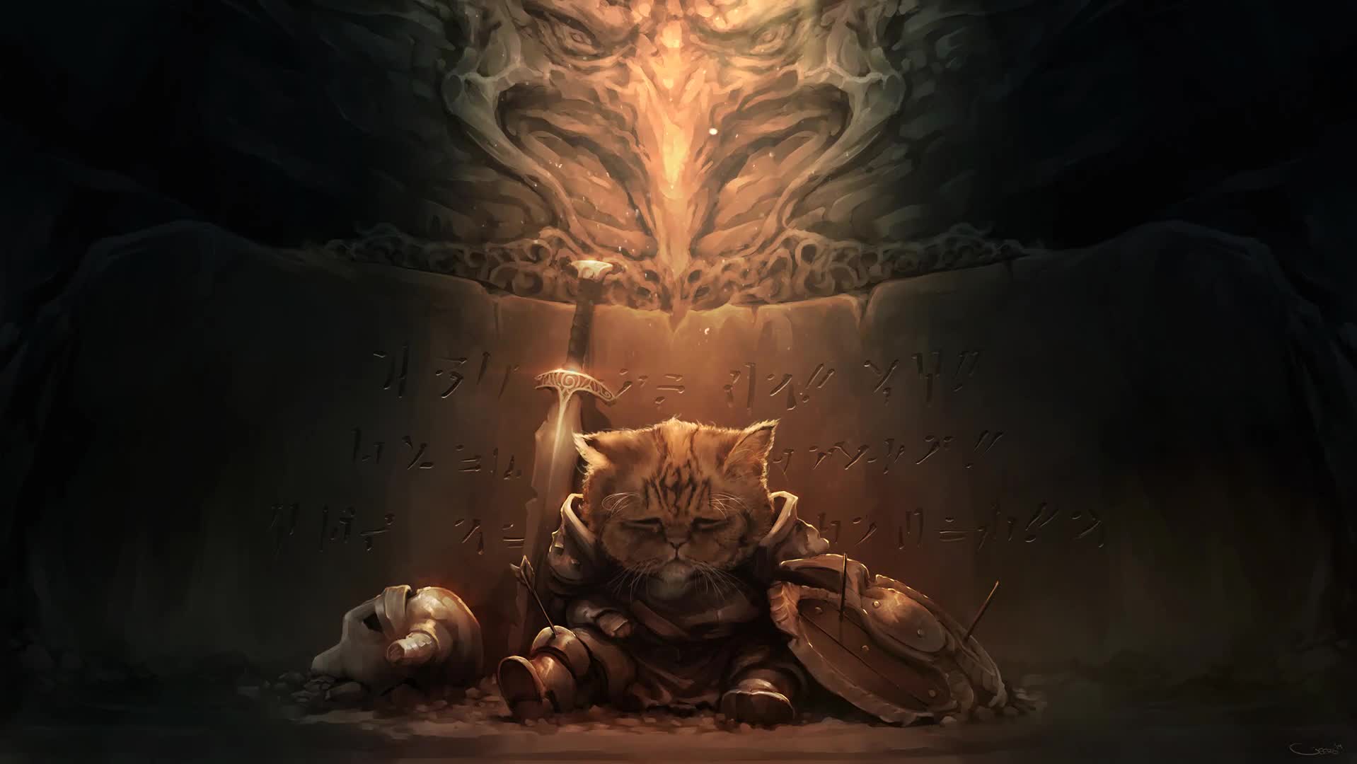 Skyrim Sad Cat Live Wallpaper