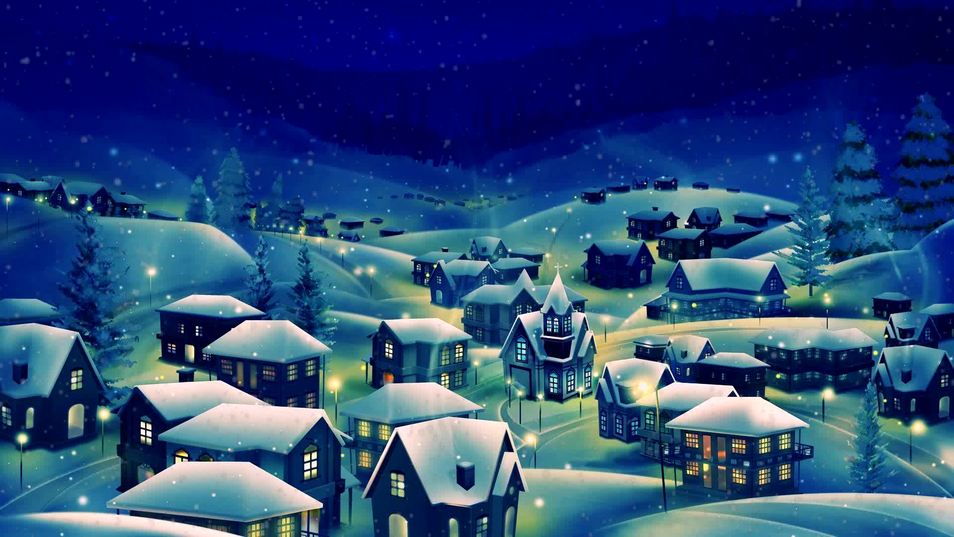 Snow village HD LIve Video Wallpaper