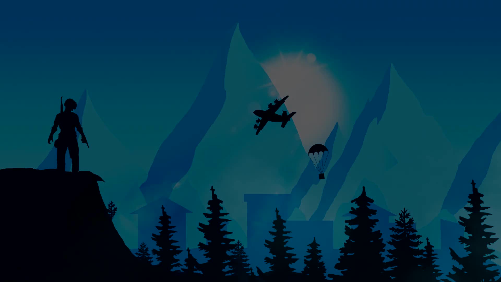 PUBG Blue and Orange Windows Live Wallpaper