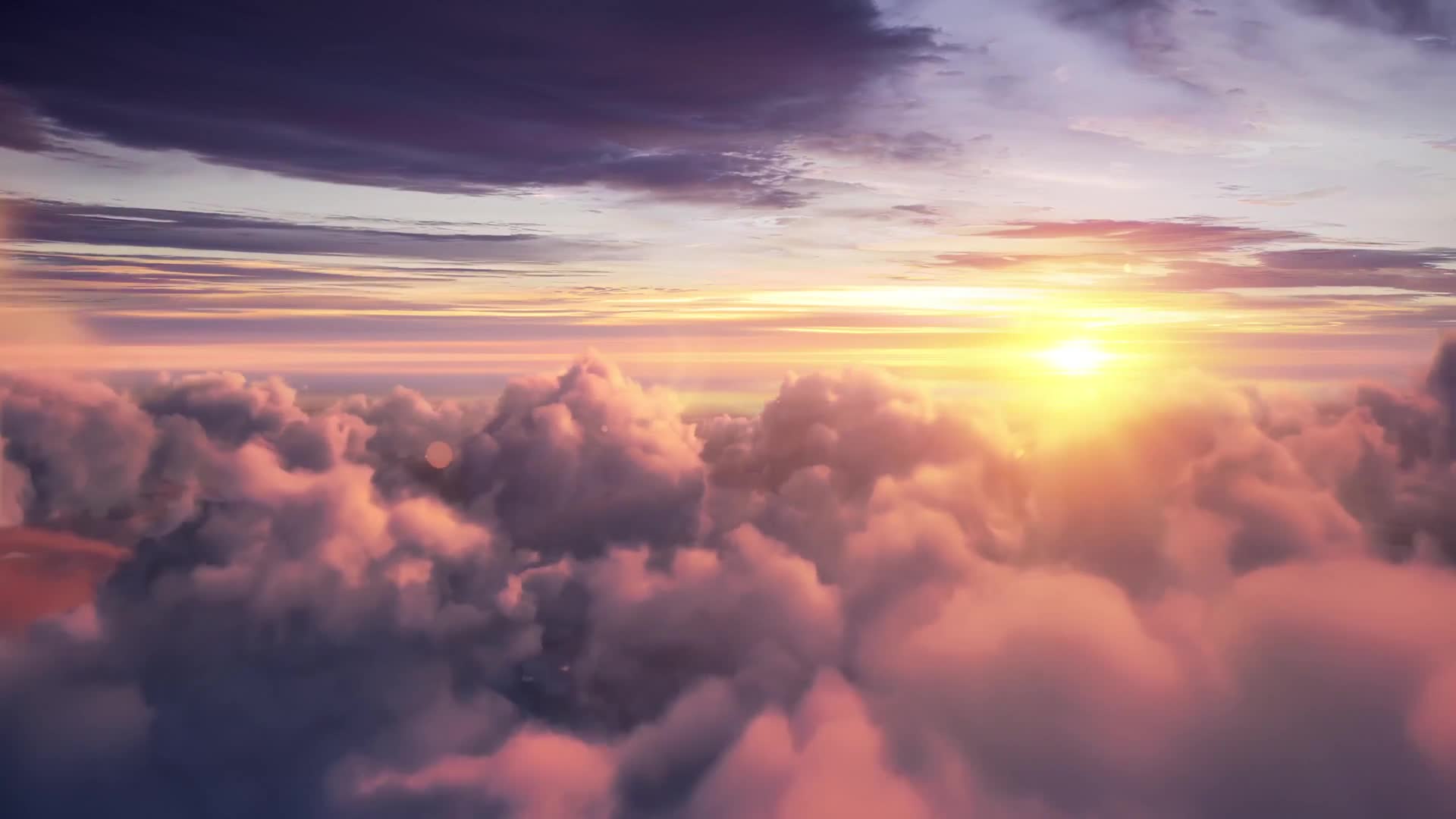 4K UHD Flying Above Clouds Live Wallpaper