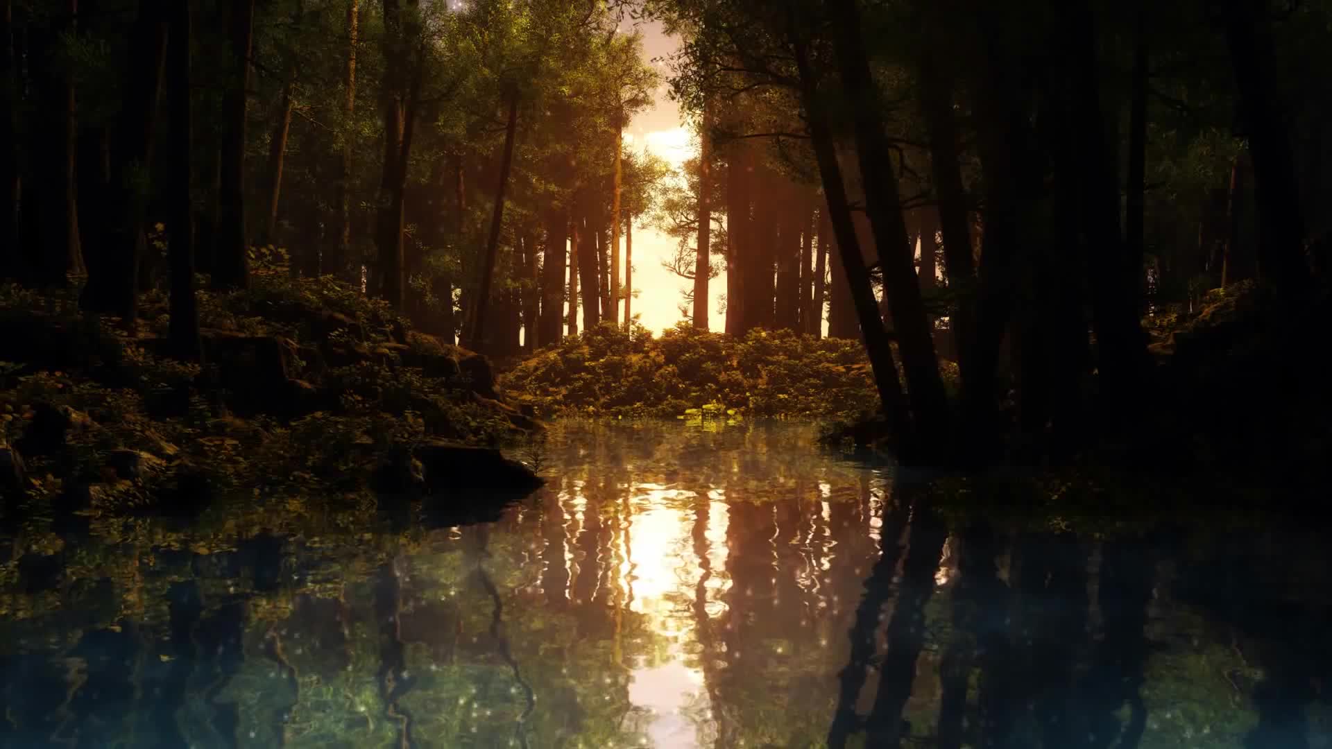 DesktopHut.com Forestlake Wallpaper Free