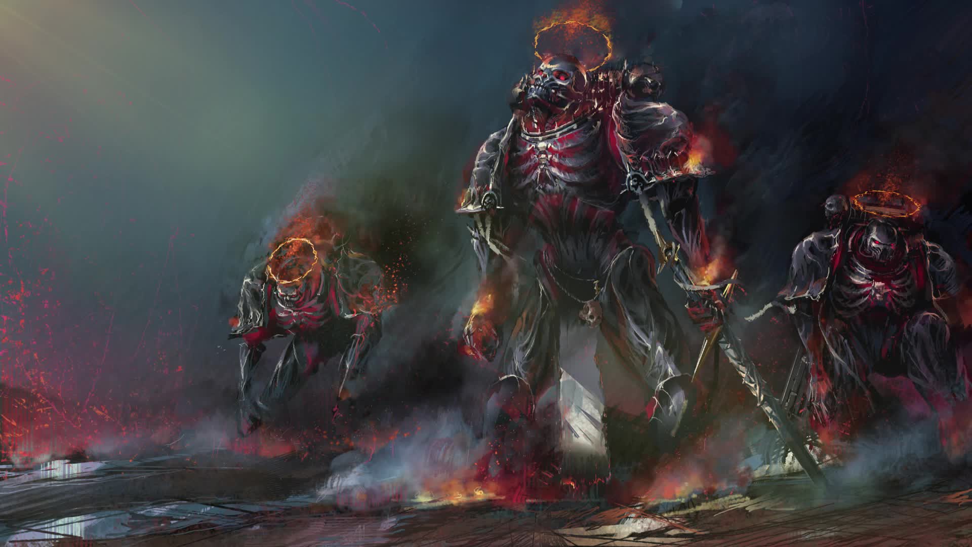 Damned Skulls Animated Live Wallpaper