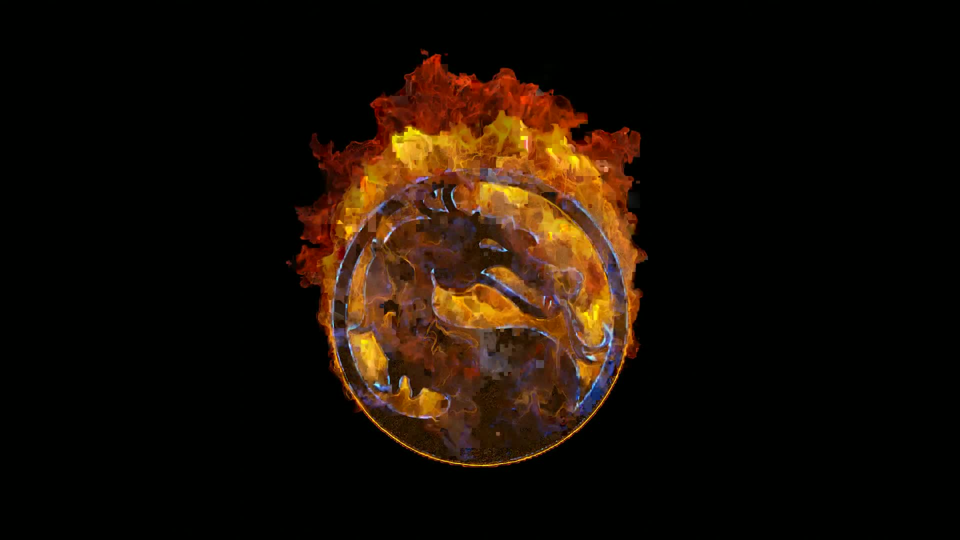 Mortal Combat Fire Logo Live Wallpaper Free