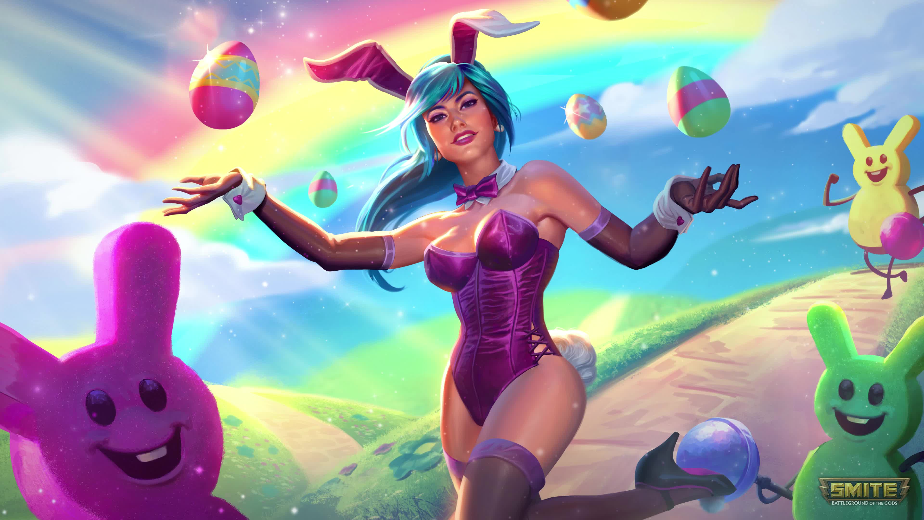 Smite Nu Wa Easter Bunny 4K Live Wallpaper Free