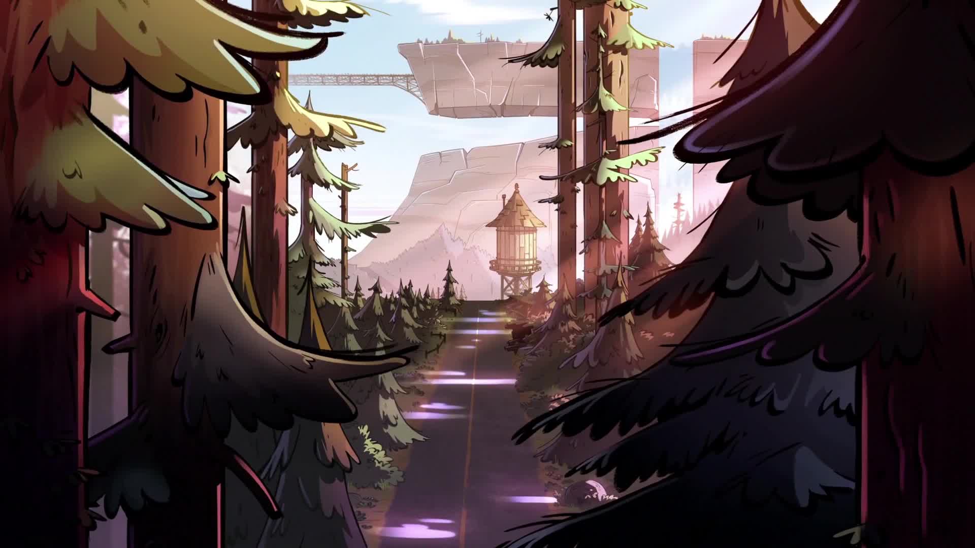 Gravity Fall Waterfall Live Wallpaper