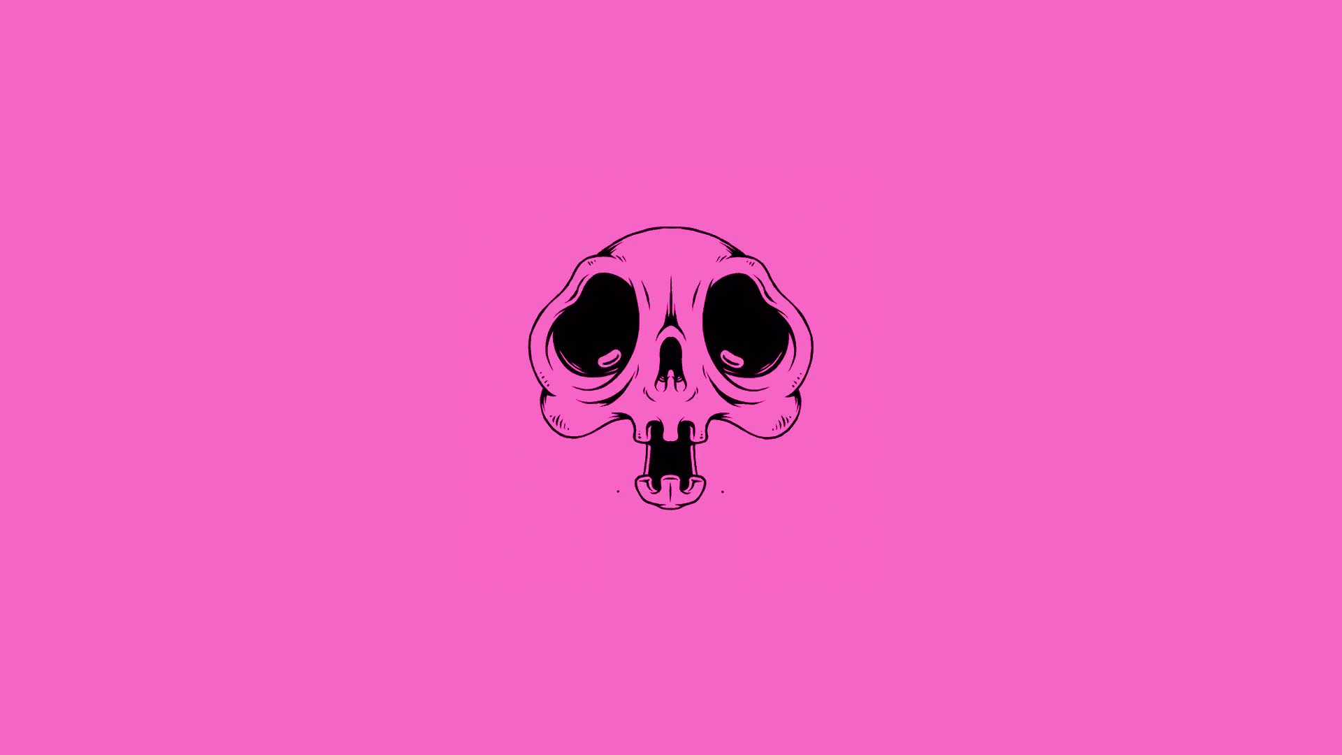Minimal Pinky Skull Live Wallpaper