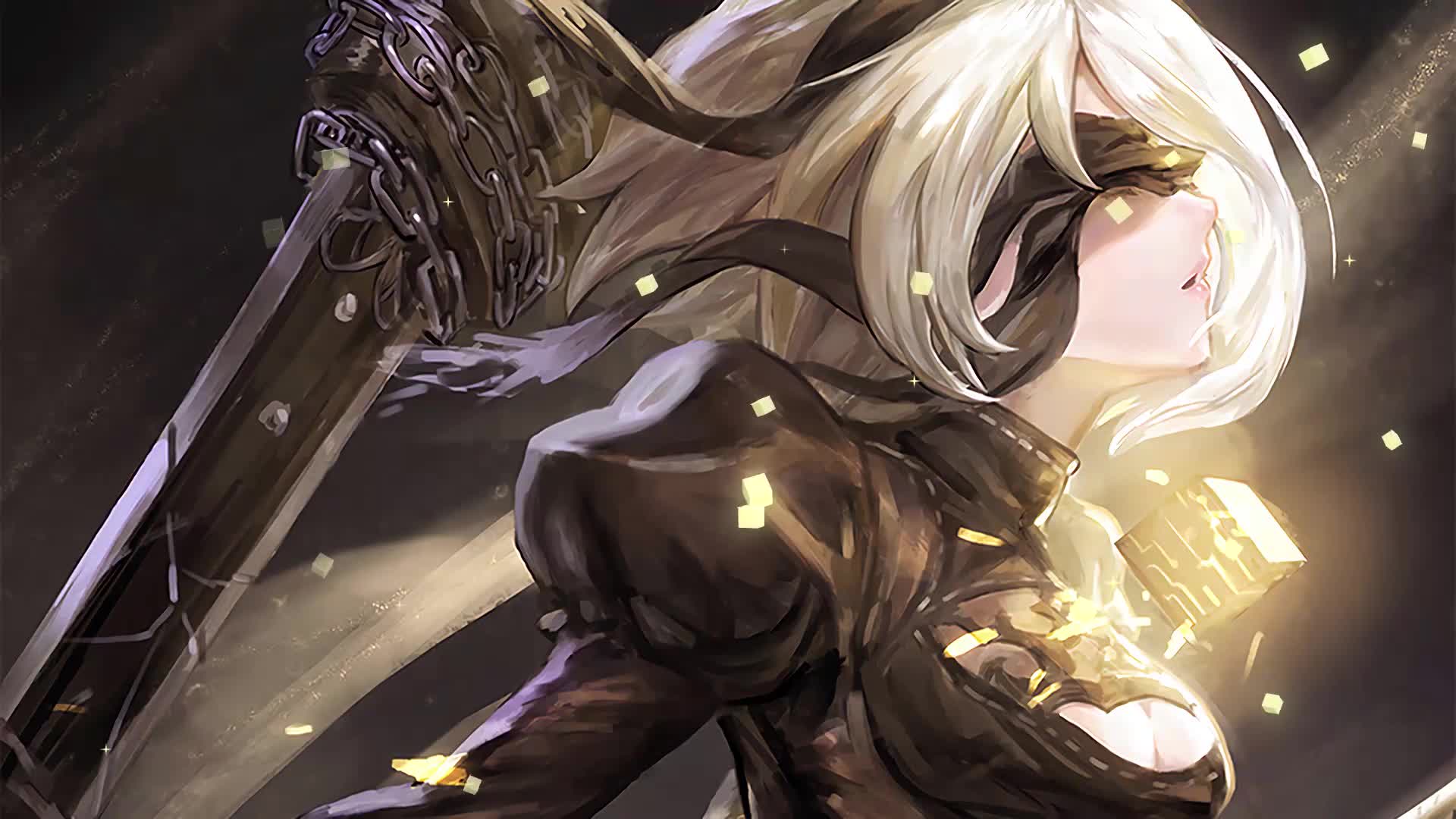 Nier Automata Gold Live Wallpaper