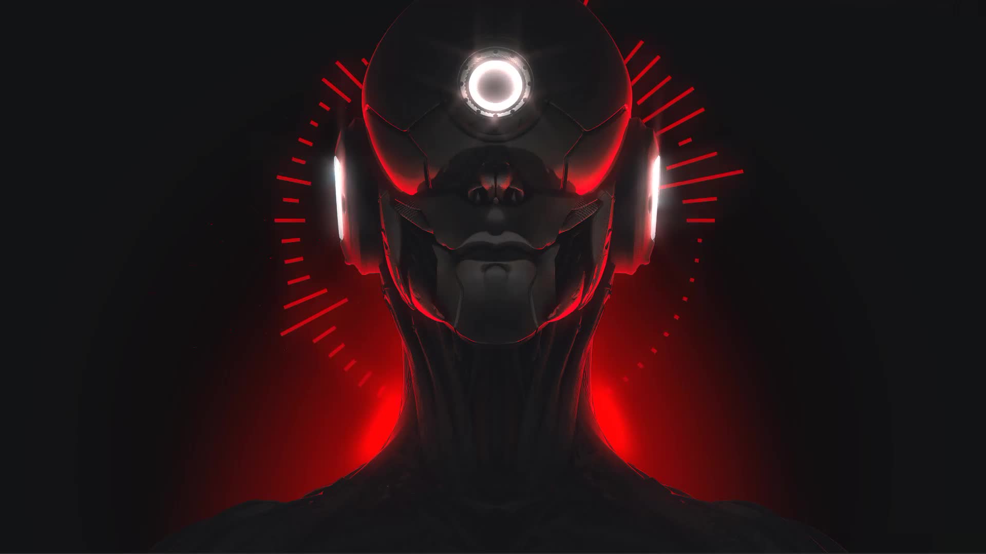 Red Cyber Dude Live Wallpaper