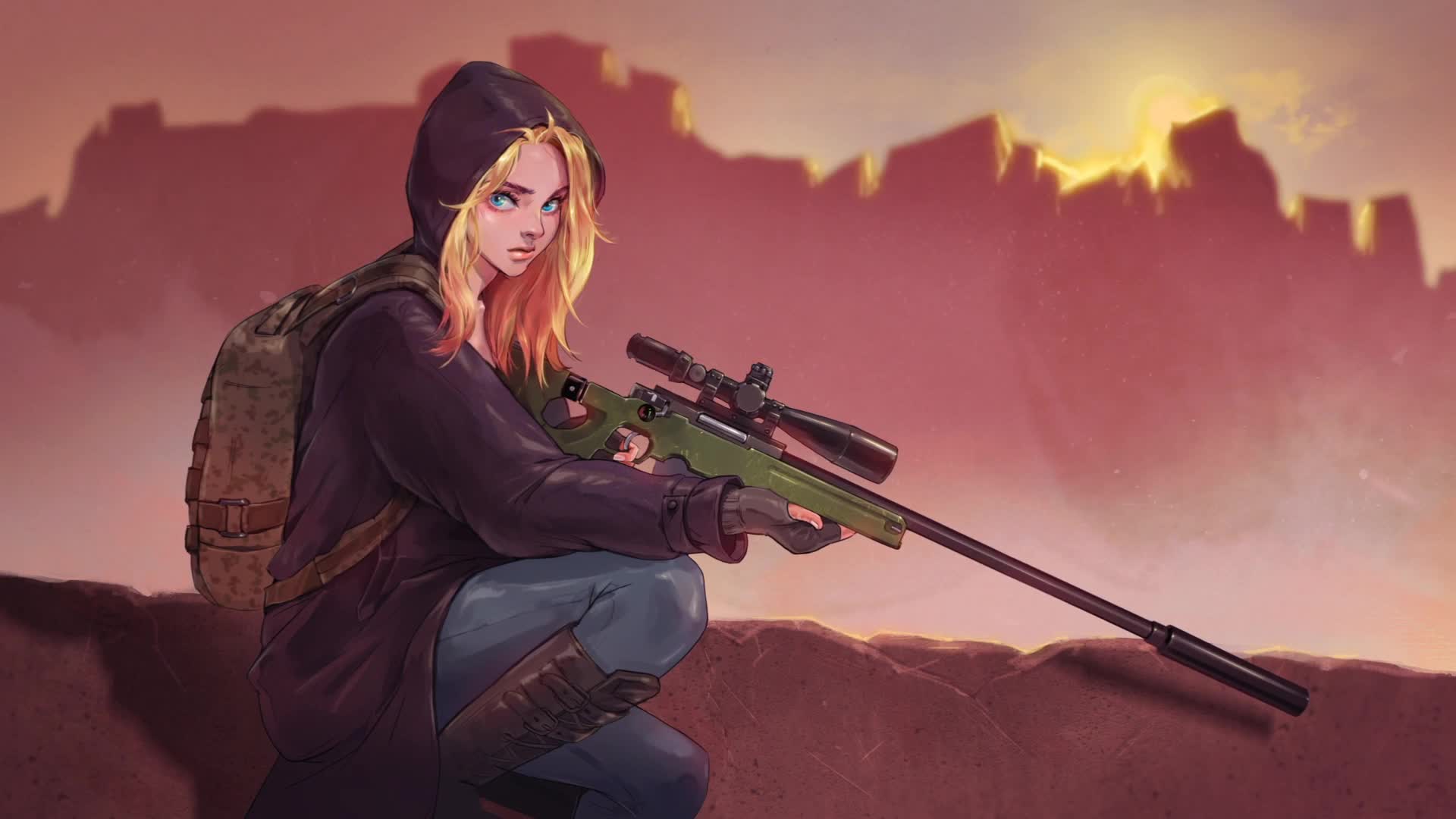 Pubg Girl With Sniper Rifle Live Wallpaper