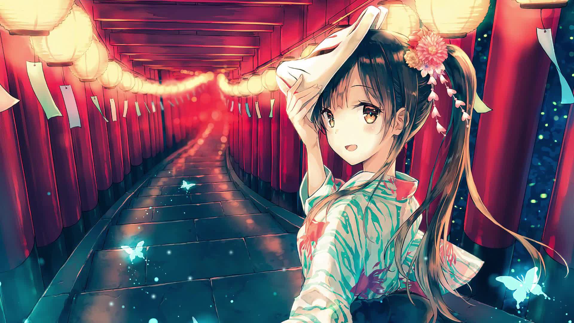 Summer Festival Girl Music Live Wallpaper
