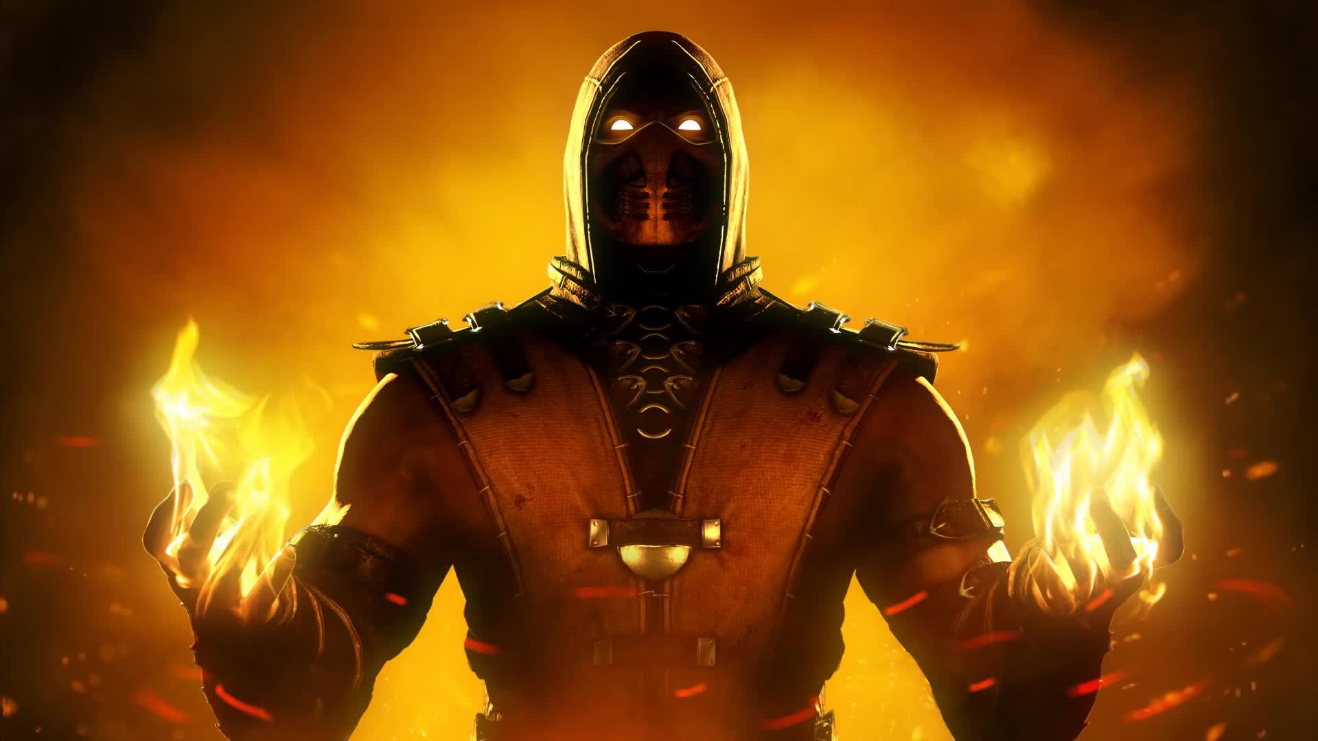 Scorpion  Flames  Mortal  Combat  Live  Wallpaper