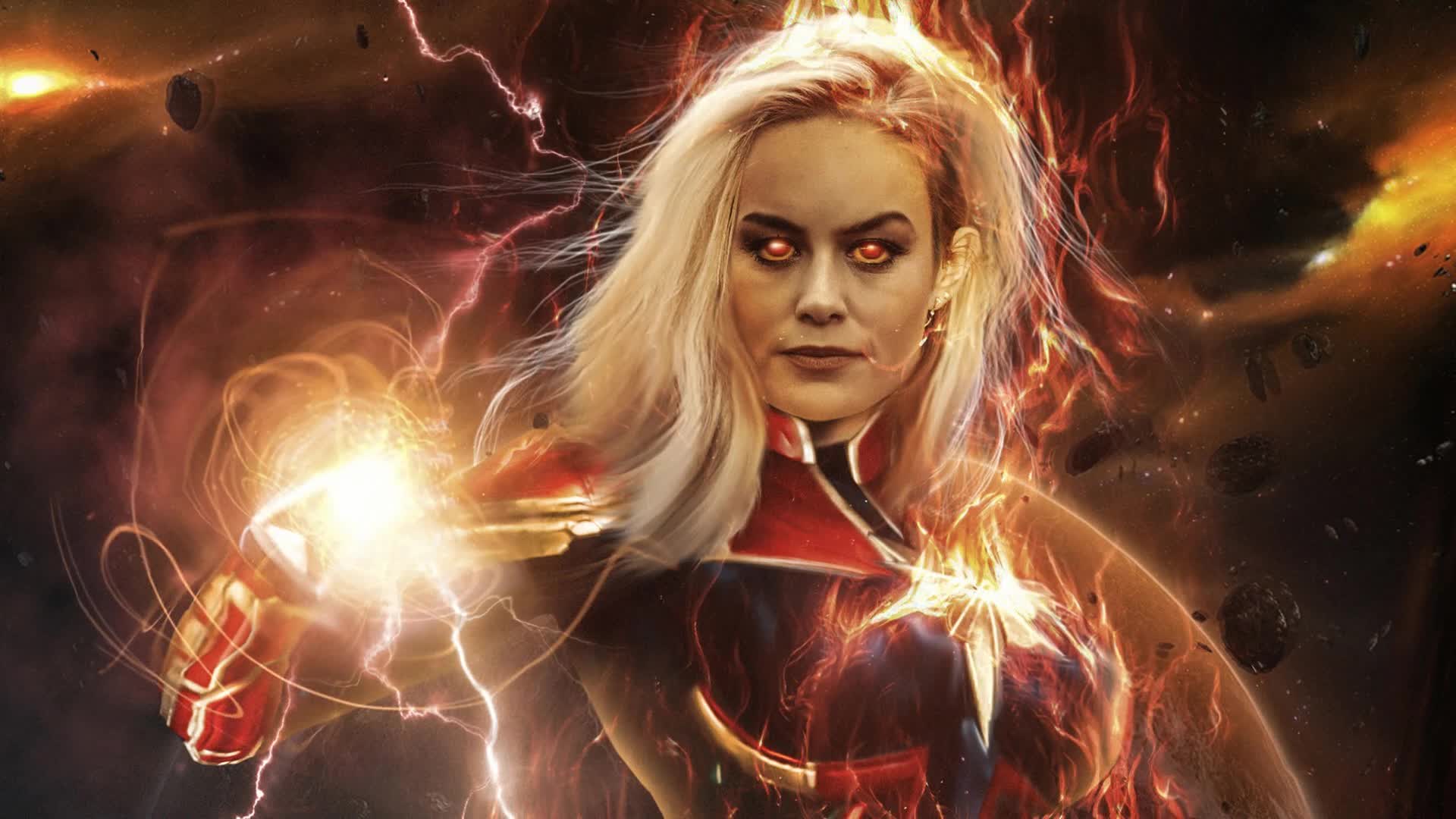 Brie  Larson  Captain  Marvel  Live  Wallpaper