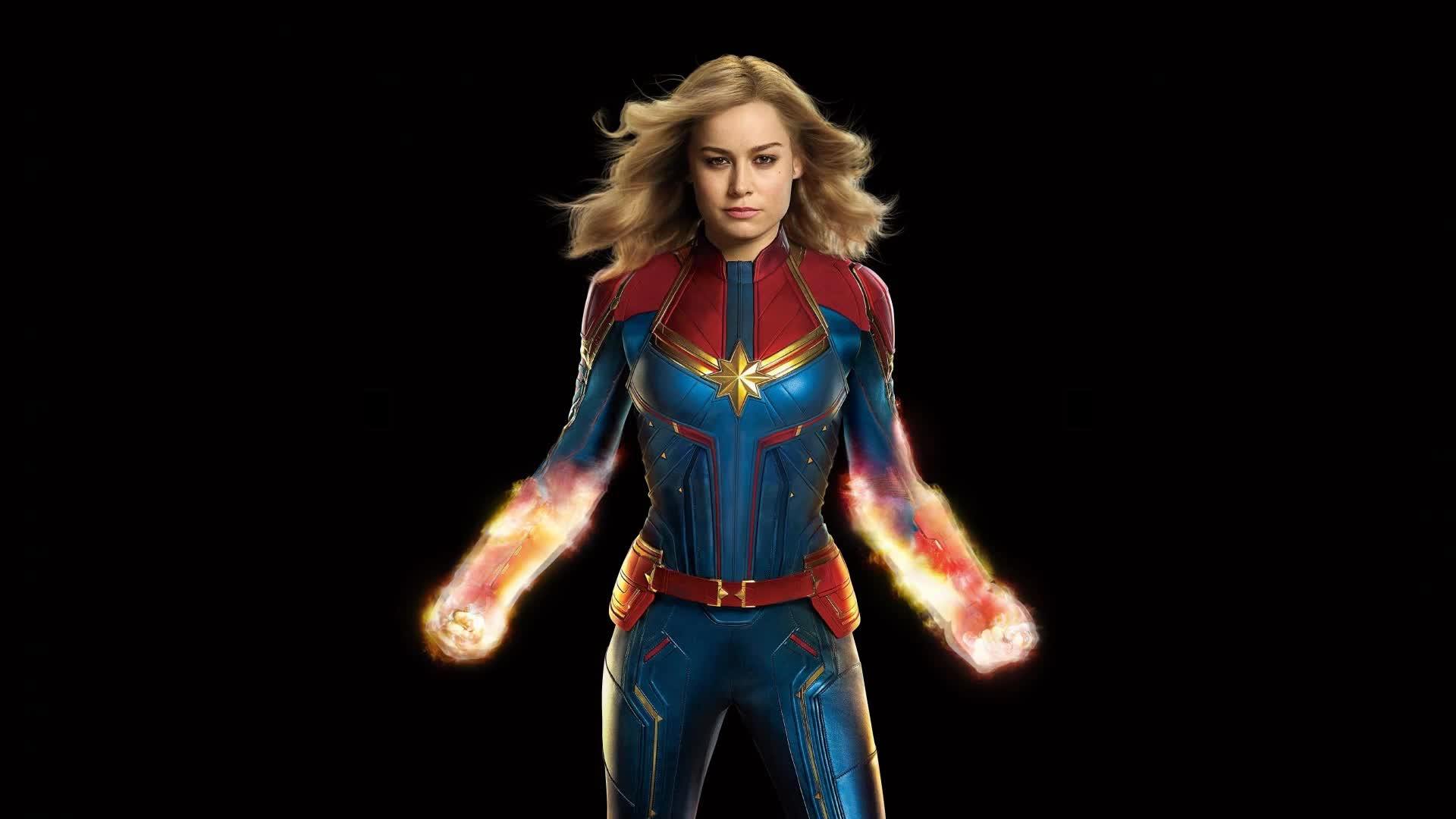 Captain  Marvel  Fire  Hands  Live  Wallpaper