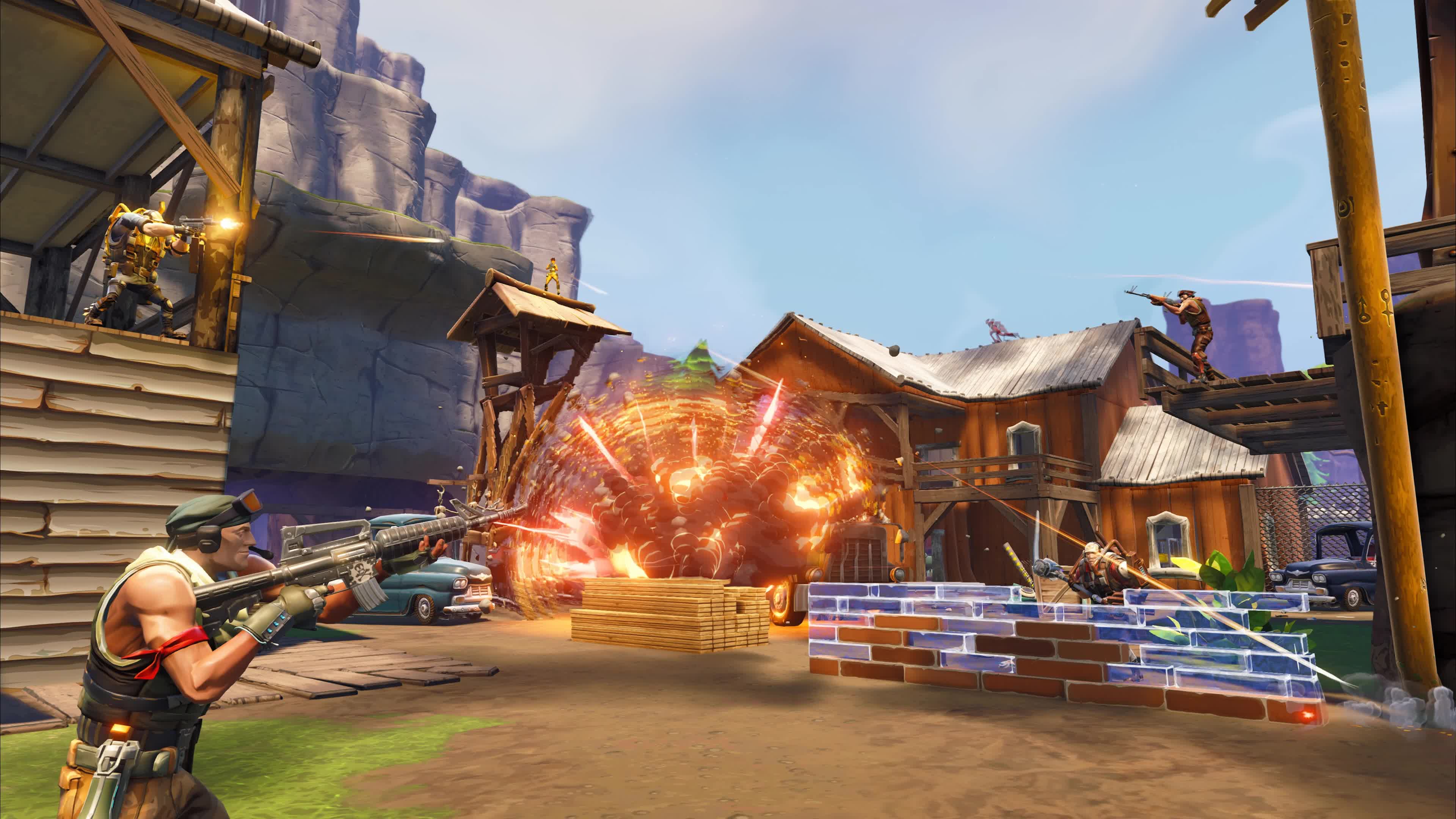 Fortnite  Gameplay  Explosion  Live  Wallpaper