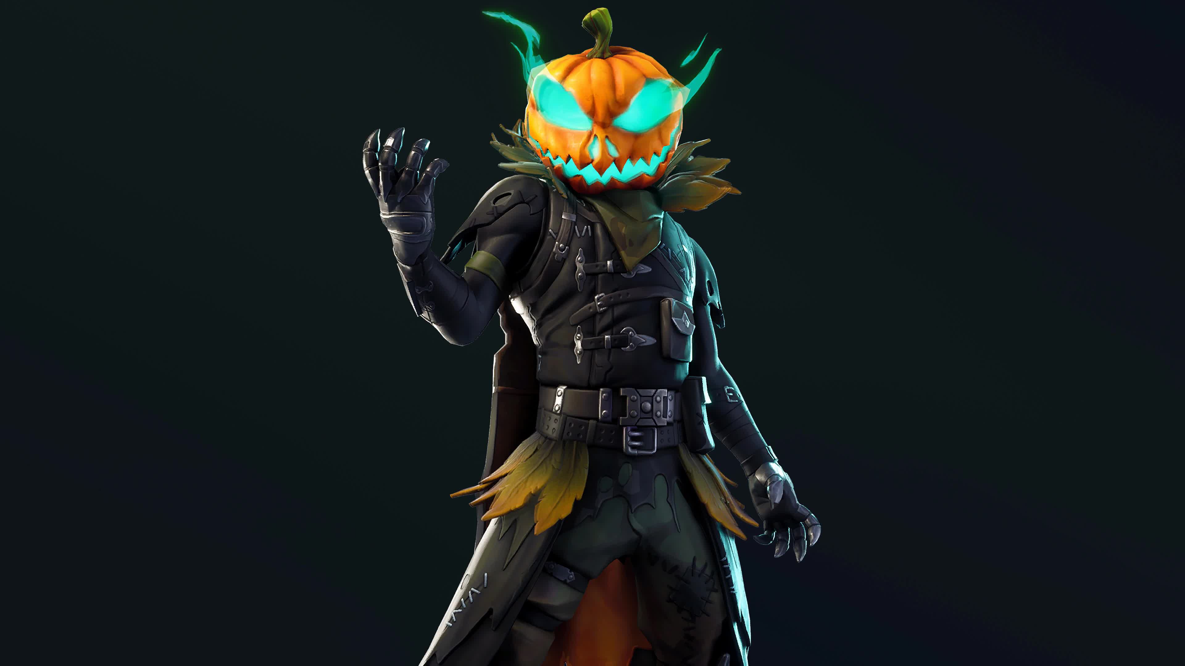 Fortnite  Helloween  Skin  Hollowhead  4K  Live  Wallpaper