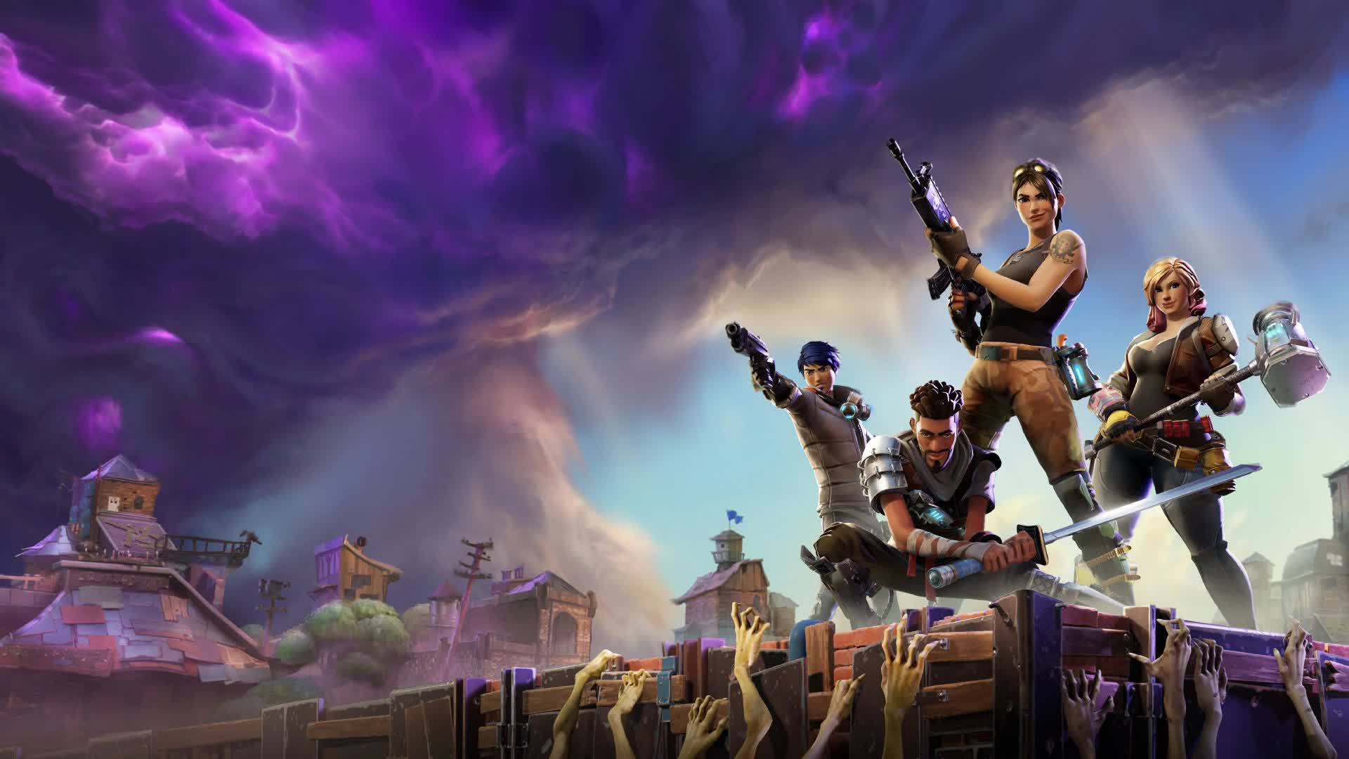 Fortnite  Team  Zombies  Tornado  Live  Desktop  Wallpaper