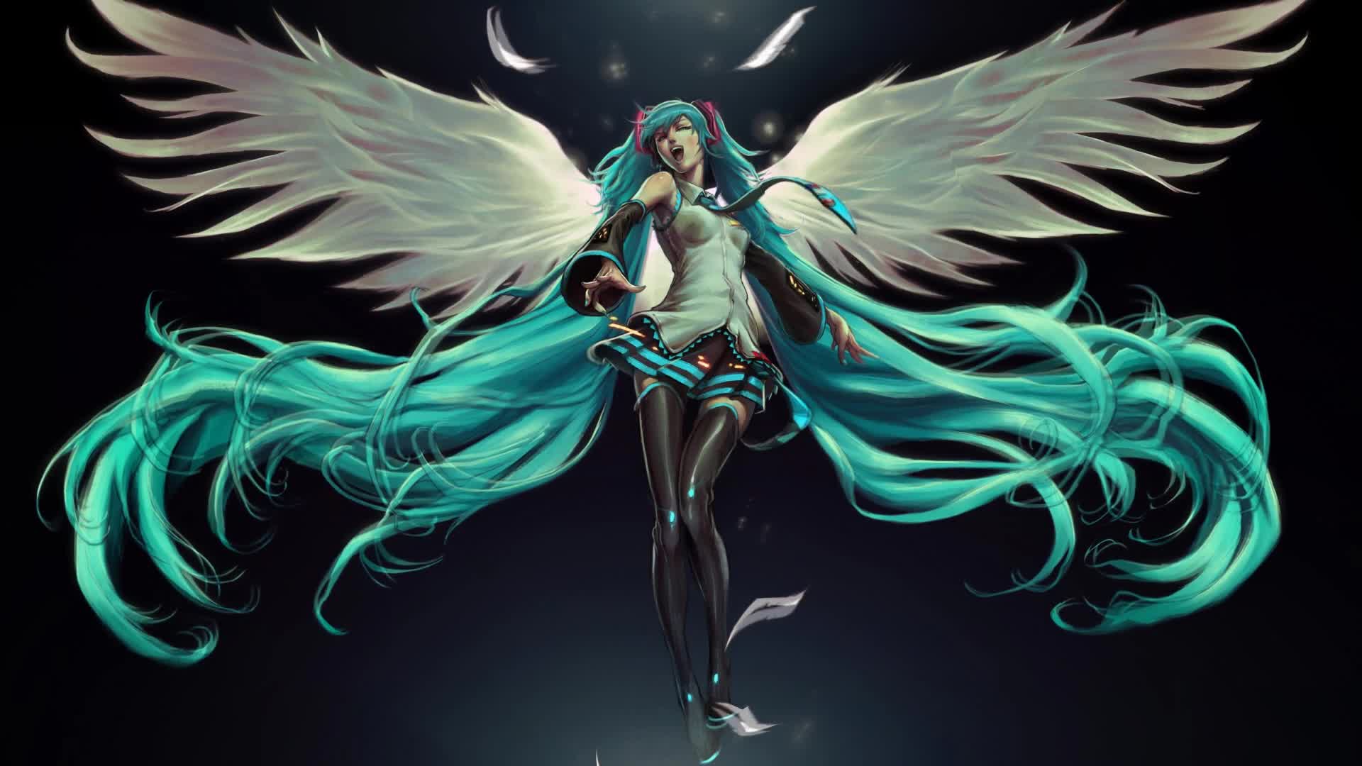 Hatsune  Miku  Goddess  Angel  Live  Wallpaper