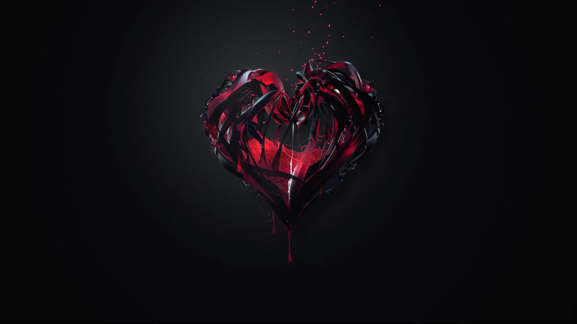 Black  Heart  Abstract  Artwork  Live  Wallpaper