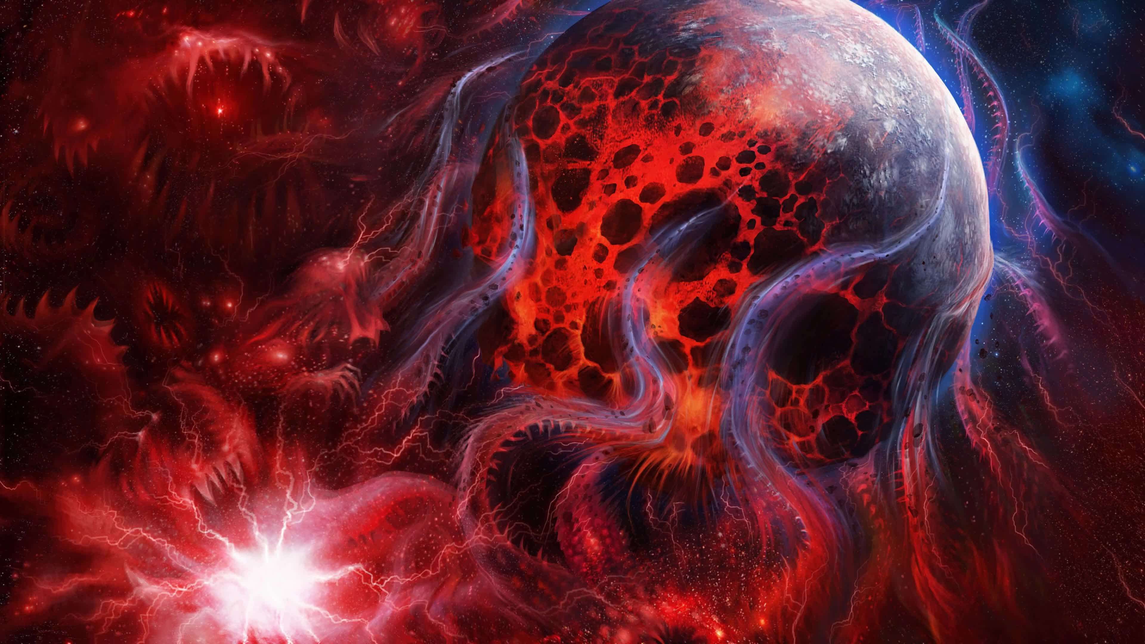Fantasy  Octopus  Planet  4K  Live  Wallpaper