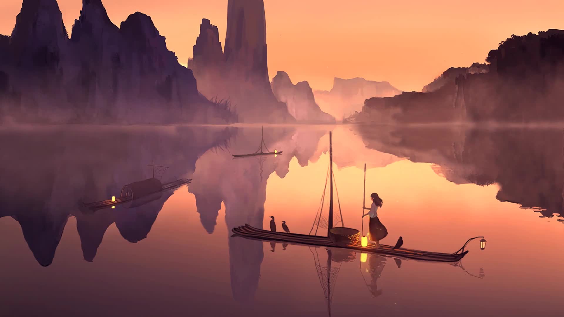 Serenity  Anime  Girl  Landscape  Live  Wallpaper
