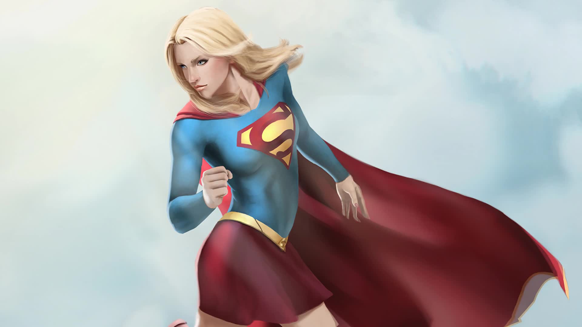 Supergirl  Hero  Kara  Zor  El  Cloak  Artwork  Live  Wallpaper