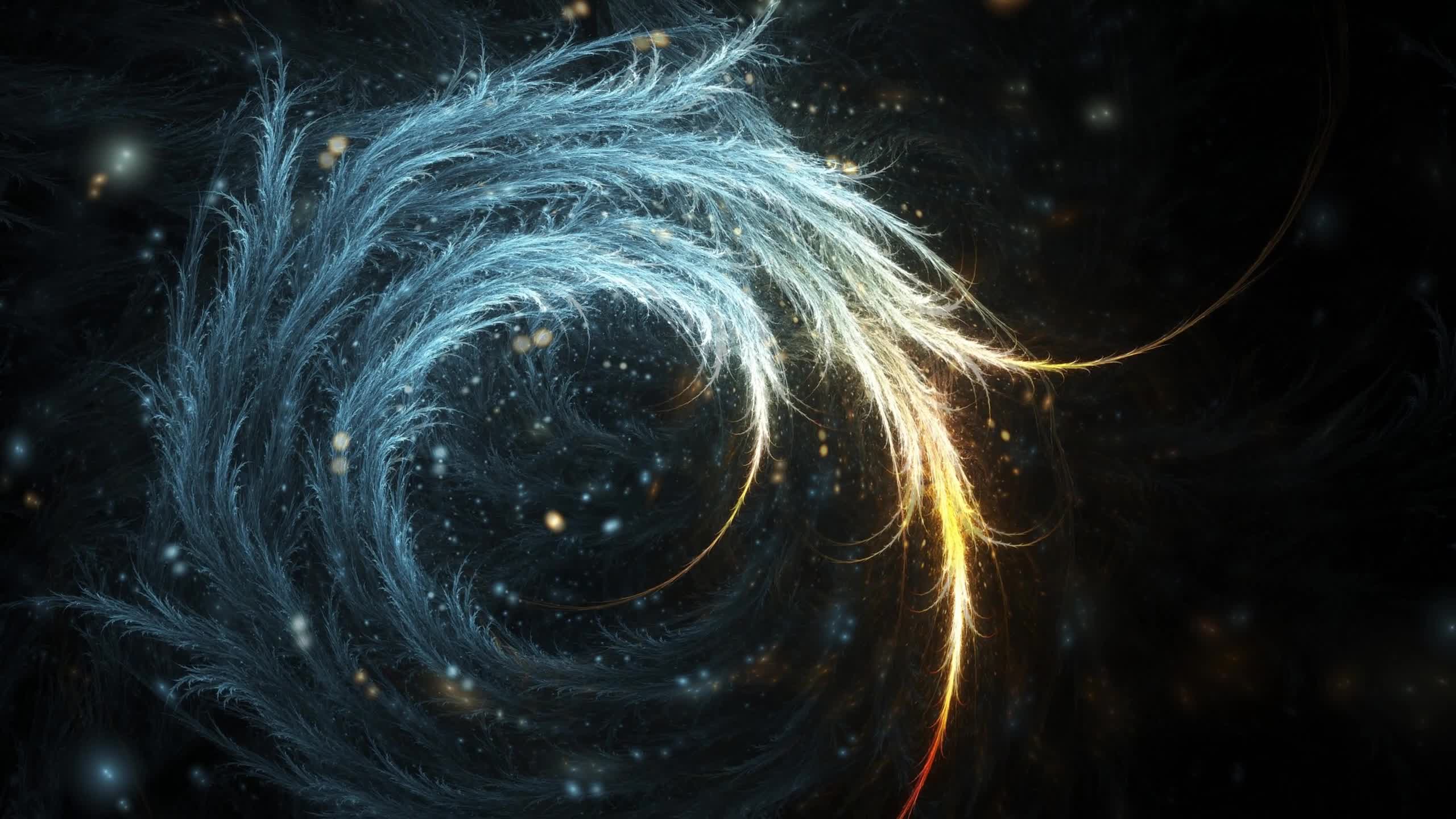 3D  Abstract  Swirl  Plants  2K  Live  Wallpaper