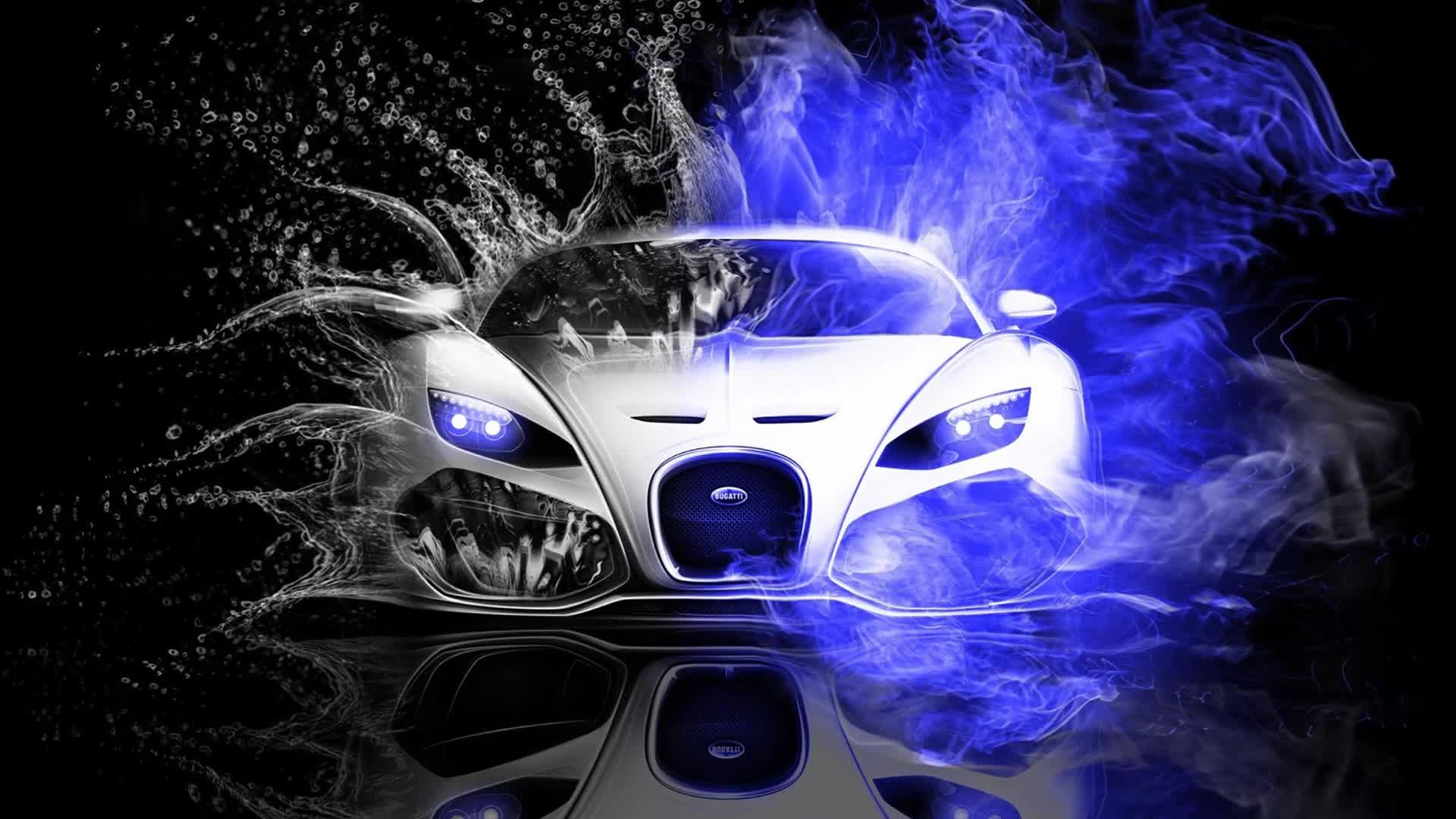 3D  Sport  Car  Bugatti  Abstract  Shapes  Live  Wallpaper