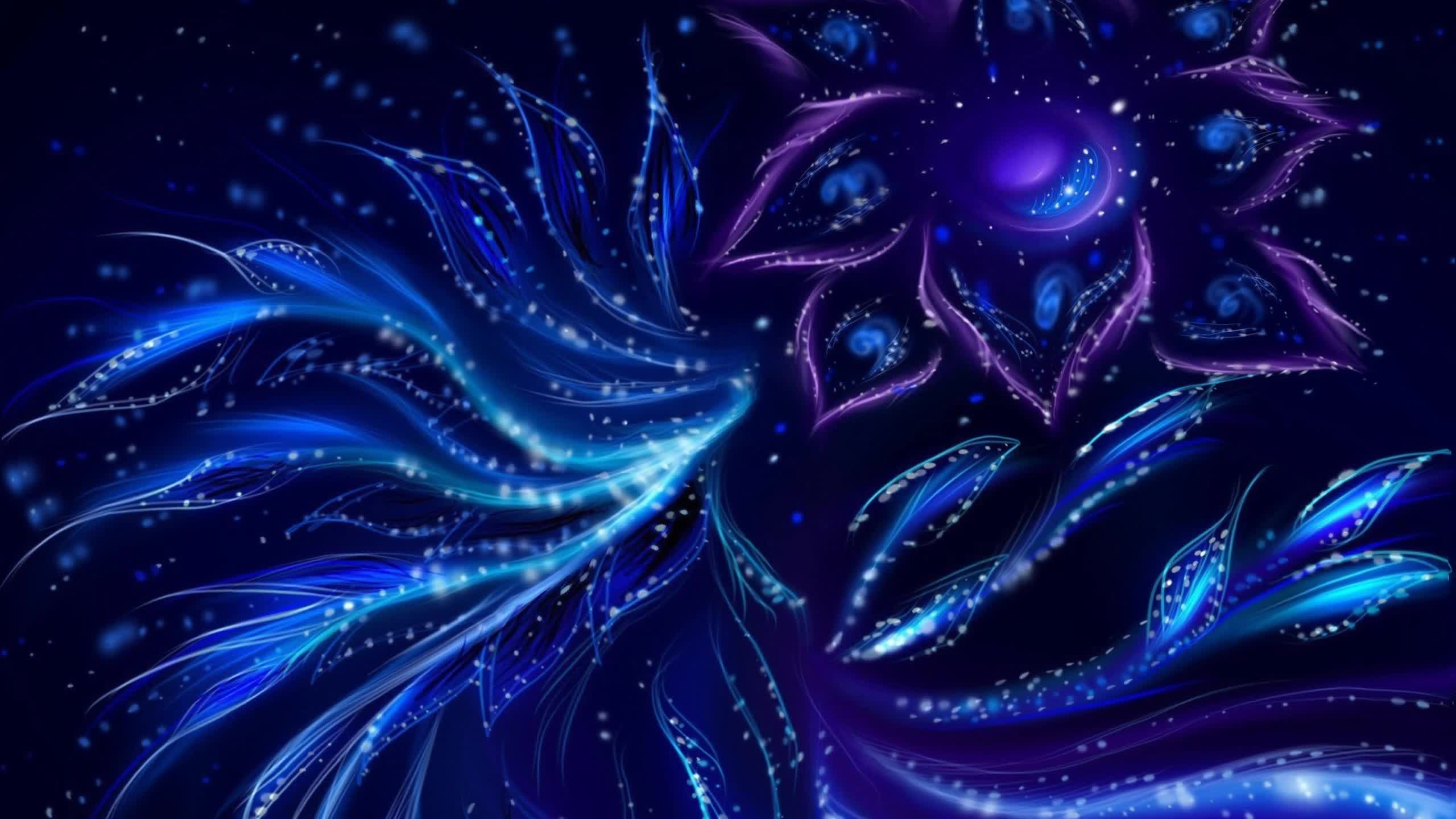 Blue  Flower  Abstract  2K  Live  Wallpaper
