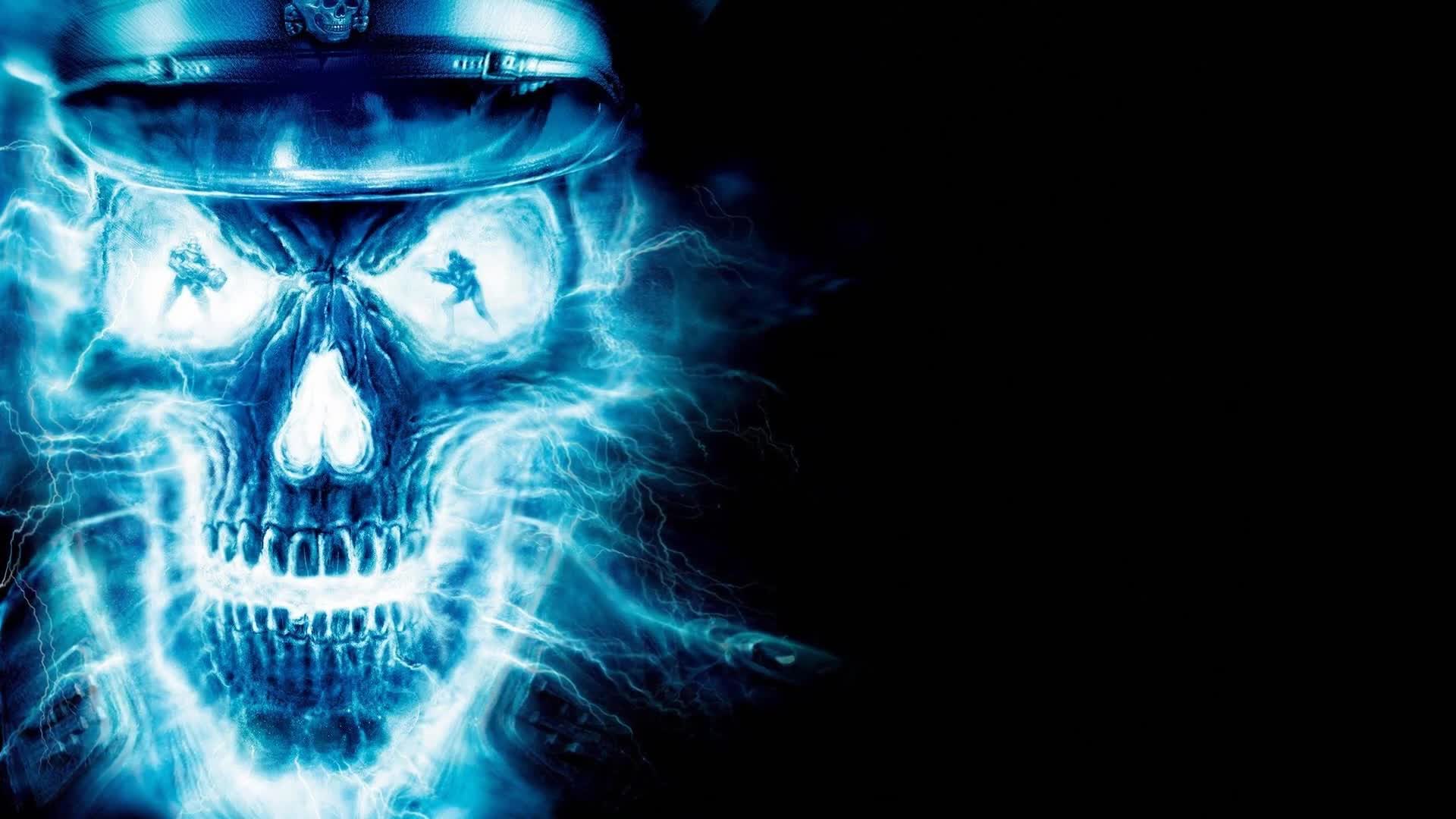 Electric  Skull  Halloween  Live  Wallpaper
