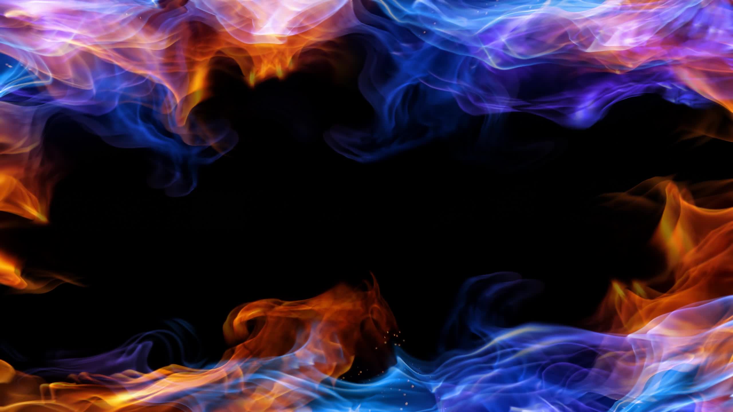 Red  Blue  Flame  Abstract  2K  Live  Wallpaper