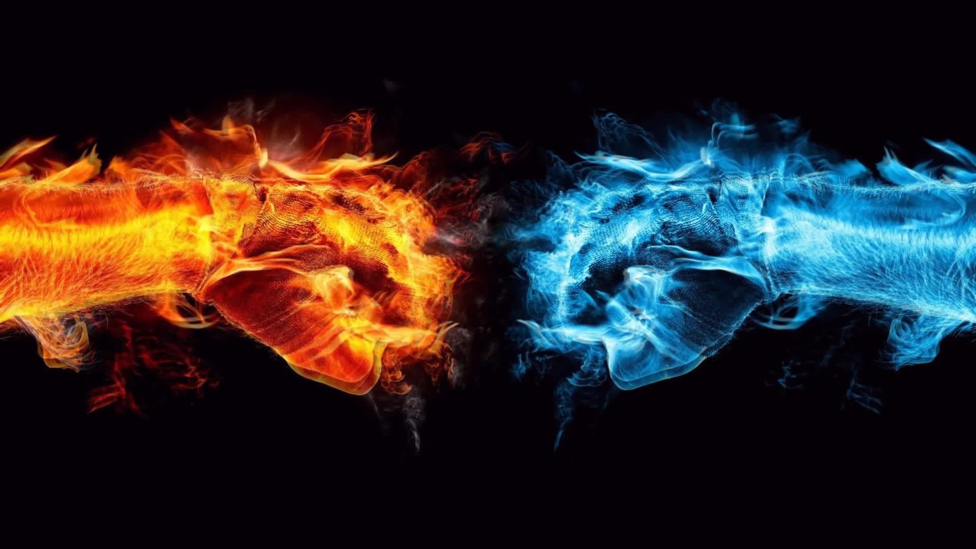 Red  Vs  Blue  Fist  Live  Wallpaper